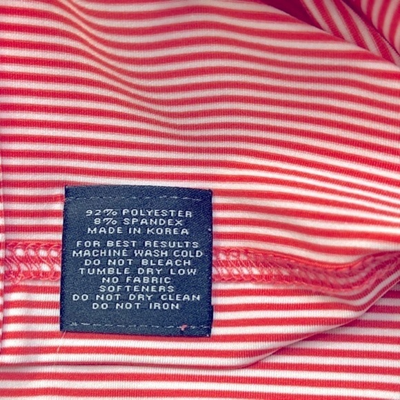 NWOT Turtleson Polyester & Spandex Carter Stripe Long Sleeve Athletic Polo Sz M - Picture 8 of 8